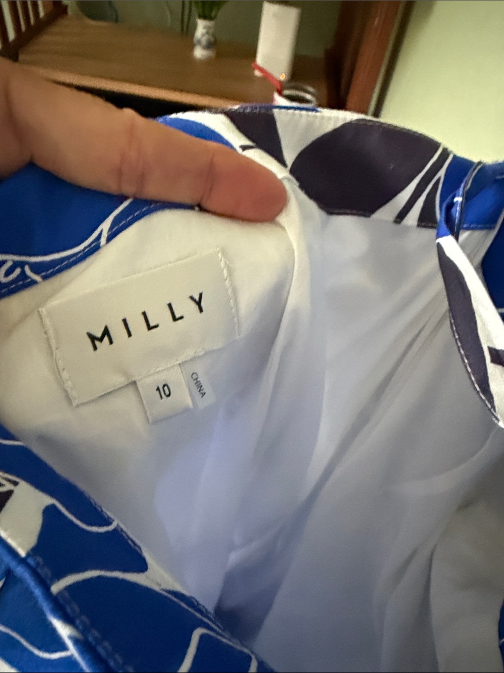 Milly Blue and White Strapless Floral Sundress - Picture 4 of 4